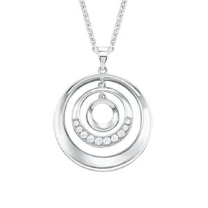 Amor Ketting met hanger voor dames, 925 Sterling zilver, zirkonia synth.