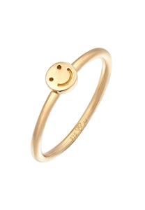 Elli Ring Dames met Smiling Face Pinky in 925 Sterling Zilver
