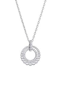 Elli Dames Hanger Cirkel Ringen Elegant Bol Zilverkleurig met Kristallen