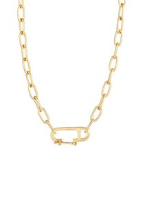 Elli Dames Schakelketting Statement Verstelbaar in 925 Sterling Zilver Verguld
