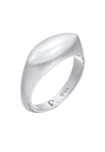 Elli PREMIUM Elli PREMIUM Ring Dames zegel Marquise Design Basis in 925 sterling zilver Gerhodineerd