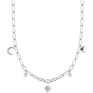 Esprit Edelstahlkette ESPRIT Damen-Kette Edelstahl 3 Zirkonia