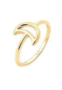 Elli dames halve maan astro in 925 sterling zilver verguld