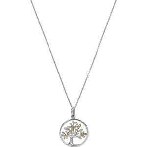 FAVS Collier FAVS Damen-Kette 925er Silber 14 Zirkonia