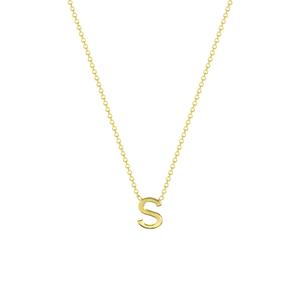 Lucardi 9 karaat ketting met letter hanger - w
