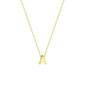 Lucardi 9 karaat ketting met letter hanger - w