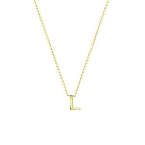 Lucardi 9 karaat ketting met letter hanger - w