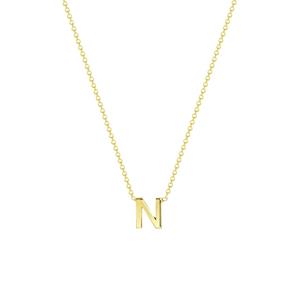 Lucardi 9 karaat ketting met letter hanger - w