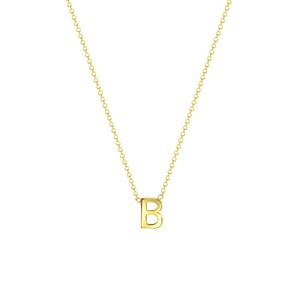 Lucardi 9 karaat ketting met letter hanger - b