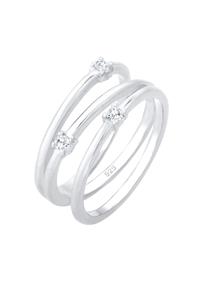 Elli Dames Wikkel Filigraan Elegant met vergulde Zirkoniakristallen in 925 Sterling Zilver