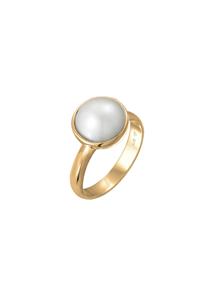 Nenalina Dames Elegant Rond met Parel in 925 sterling zilver