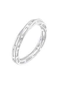 Elli PREMIUM Ring Dames Band Kettingen Gedraaid Trend in 925 sterling zilver