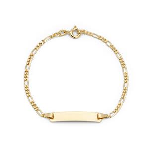 Amor ID armband voor kinderen, unisex, goud 375