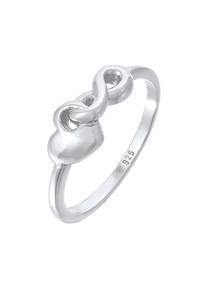 Elli Dames Hart Infinity Gesmolten in 925 Sterling Zilver