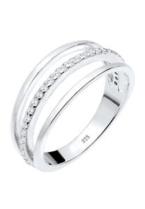 Elli dames lagen met cubic zirconia kristallen in 925 sterling zilver Wit