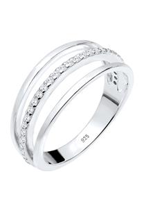 Elli dames lagen met cubic zirconia kristallen in 925 sterling zilver Wit