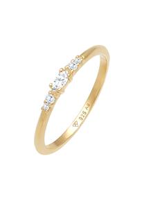 Elli Dames Marquise Elegant Verloving met Zirkonia Kristallen in 925 Sterling Zilver