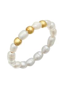 Elli Dames kralen trend met zoetwater gekweekte parels in 925 sterling zilver verguld