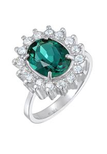 Elli PREMIUM Elli PREMIUM Ring Dames Cocktail Elegant Royal met kwarts en zirkonia kristallen in 925 sterling zilver
