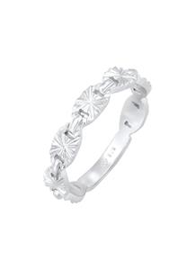 Elli Dames Band Ring Plate Star Kijk Elegant Trend Blogger in 925 Sterling Zilver