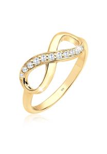 Elli Dames Infinity Symbool Oneindigheid Trend met Zirkonia Kristallen in 925 Sterling Zilver