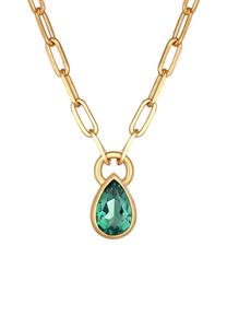 Elli PREMIUM Dames Drop Hanger Ketting Optiek met Kwarts in 925 Sterling Zilver gerhodineerd