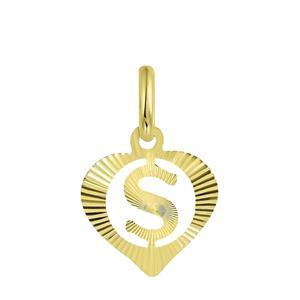 Lucardi 9 Karaat alfabet hanger hart - z