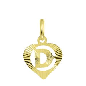 Lucardi 9 Karaat alfabet hanger hart - z