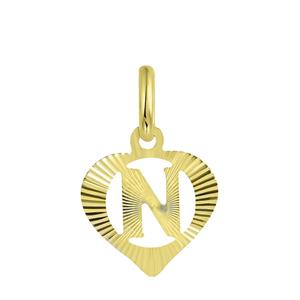 Lucardi 9 Karaat alfabet hanger hart - z