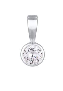 Nenalina Dames Eenzaam Hanger Rond Fonkelend met Zirkonia in 925 sterling zilver