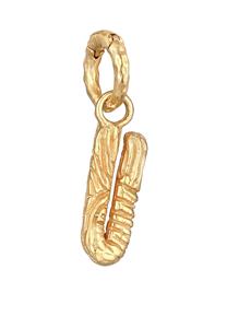 Elli Dames Letter U Organic Look in 925 Sterling Zilver Verguld