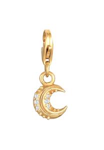 Nenalina Dames bedel halve maan fonkelend met zirkonia kristallen in 925 sterling zilver