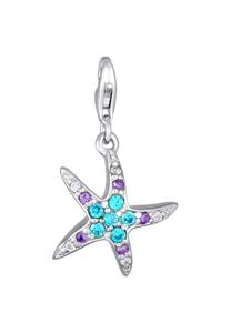 Nenalina Dames Bedel zeester hanger met zirkonia kristallen in 925 sterling zilver