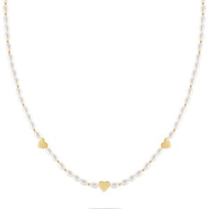 GMK Collection Ketting Edelstaal, Parel