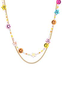 Elli Dames met Smiling Face zoetwater gekweekte parels in 925 Sterling Zilver Verguld