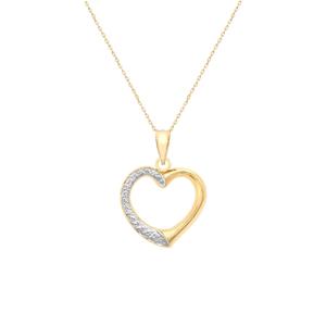 Lucardi Ketting 9 Karaat 45cm -goudkleurig-zilverkleurig