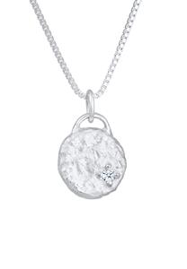 Elli DIAMONDS Dames Vintage Plaatje Hanger met Diamant (0.03 ct) in 925 Sterling Zilver