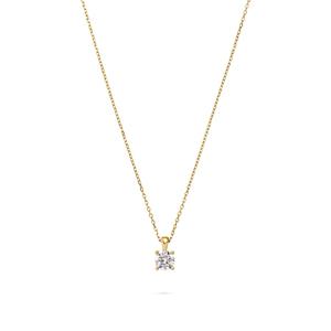 FAVS Collier FAVS Damen-Kette 375er Gelbgold 1 Zirkonia