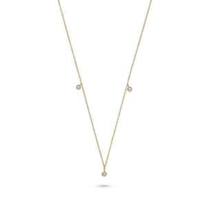 FAVS Collier FAVS Damen-Kette 375er Gelbgold 3 Zirkonia