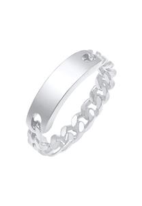 Elli Dames Bandring Plaatje Pantserketting Trend Blogger in 925 Sterling Zilver