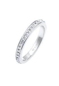Elli Dames Bandring Sprankelend Elegant met kristallen in verguld 925 Sterling Zilver