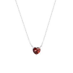 Lucardi Zilveren ketting Love month stones hart - december