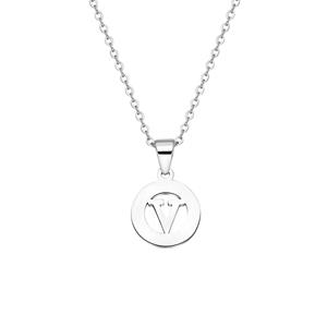 Lucardi Ketting 'Alfabet I' Staal 47cm