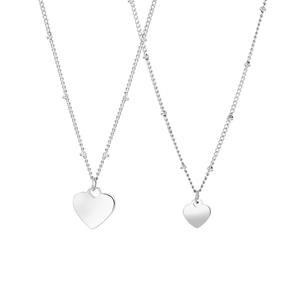 Lucardi Ketting Staal 45cm -zilverkleurig