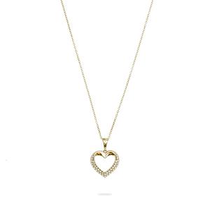 FAVS Collier FAVS Damen-Kette 375er Gelbgold 42 Zirkonia