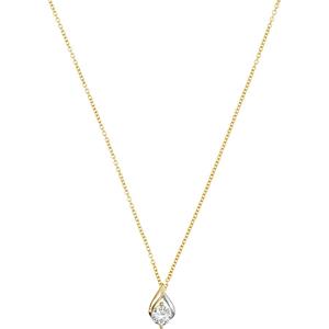 FAVS Collier FAVS Damen-Kette 375er Gelbgold 1 Zirkonia