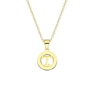 Lucardi Ketting 'Alfabet A' Staal 47cm
