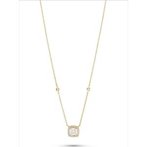 FAVS Collier FAVS Damen-Kette 375er Gelbgold 1 Zirkonia