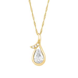 Amor Ketting met hanger voor dames, goud 585, zirkonia synth.