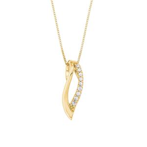 Amor Ketting met hanger voor dames, goud 585, zirkonia synth.